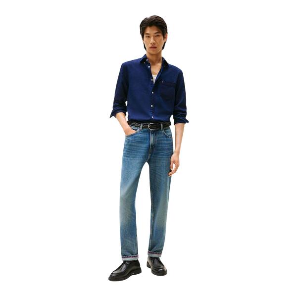 Ανδρικό Πουκάμισο Tommy Hilfiger Flannel Indigo Shirt Dark Blue Indigo MW0MW40499-0GY