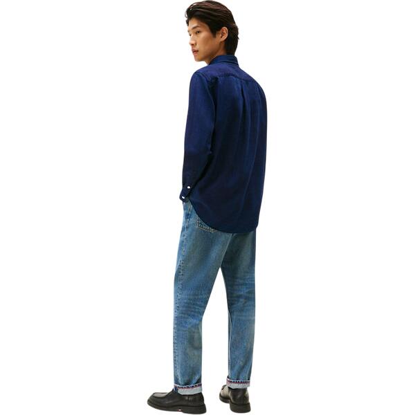 Ανδρικό Πουκάμισο Tommy Hilfiger Flannel Indigo Shirt Dark Blue Indigo MW0MW40499-0GY