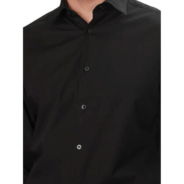 Ανδρικό Πουκάμισο Calvin Klein Reg Esntl Poplin Nos Str Sld Black LV019EU001-XNT