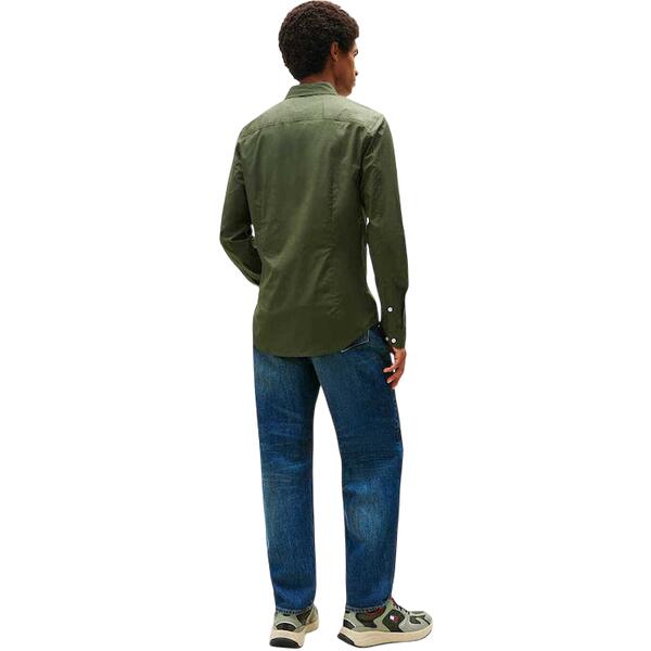 Ανδρικό Πουκάμισο Tommy Jeans Tjm Original Stretch Pewter Green DM0DM04405-MRH