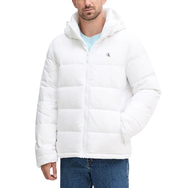 Ανδρικό Μπουφάν Calvin Klein Ls Nyln Zp Off Hd Dw Bright White LV04RC518G-YAF