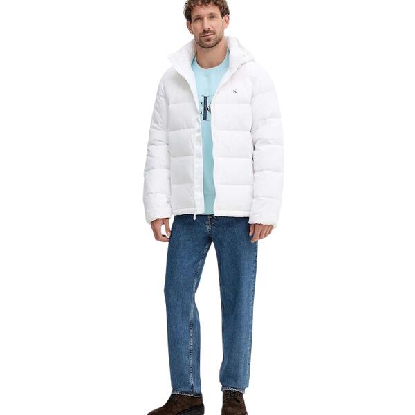 Ανδρικό Μπουφάν Calvin Klein Ls Nyln Zp Off Hd Dw Bright White LV04RC518G-YAF