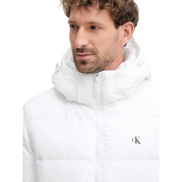 Ανδρικό Μπουφάν Calvin Klein Ls Nyln Zp Off Hd Dw Bright White LV04RC518G-YAF