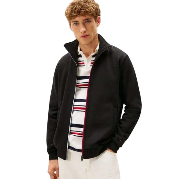 Ανδρική Ζακέτα Tommy Hilfiger Global Stripe Zip Through Black MW0MW40481-BDS