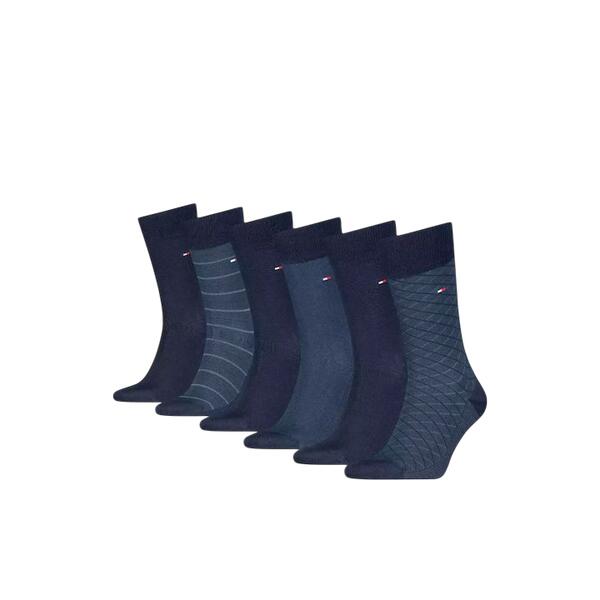 Ανδρικές Κάλτσες Tommy Hilfiger Sock 6p Tin Giftbox Birdeye NAVY 701235373-001