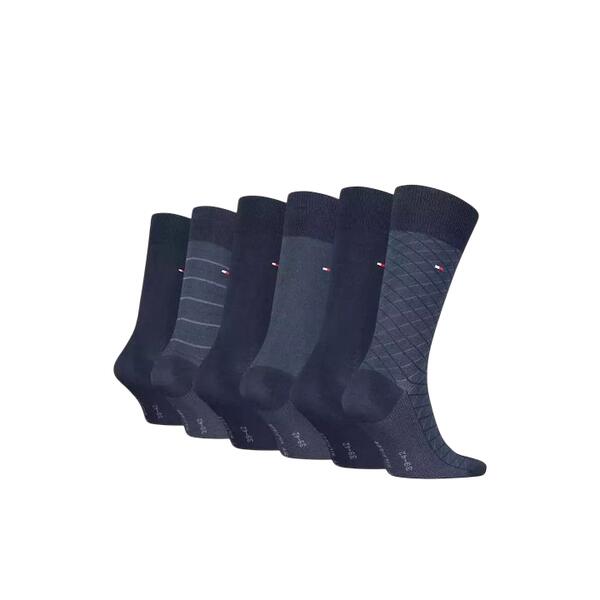 Ανδρικές Κάλτσες Tommy Hilfiger Sock 6p Tin Giftbox Birdeye NAVY 701235373-001