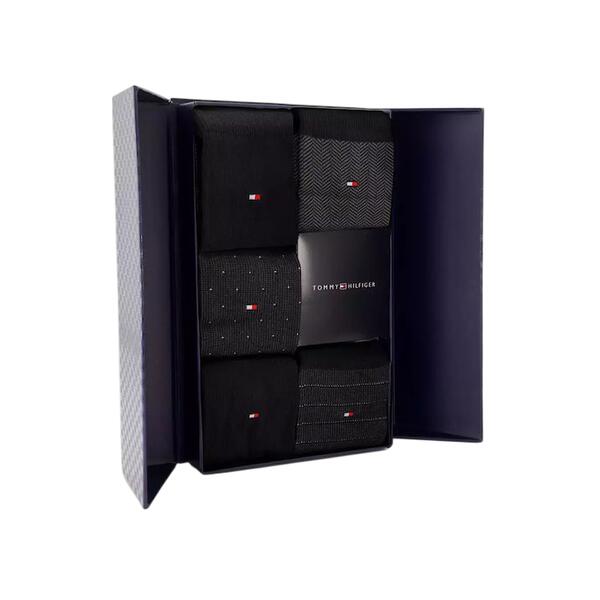 Ανδρικές Κάλτσες Tommy Hilfiger Sock 5p Giftbox Herringbone Dot Black 701235374-002