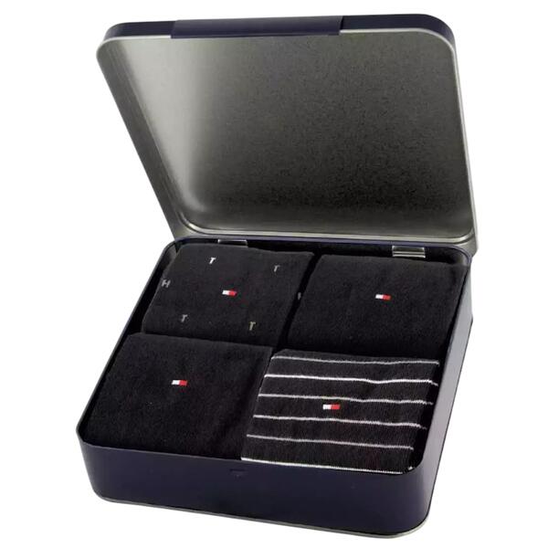 Ανδρικές Κάλτσες Tommy Hilfiger  Sock 4P Tin Giftbox Black 701235375-002