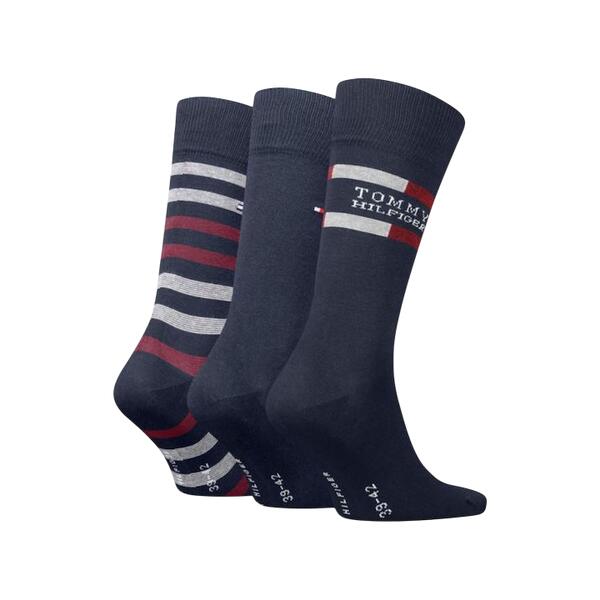 Ανδρικές Κάλτσες Tommy Hilfiger Sock 3p GiftboxTommy Stripe Navy 701235376-001