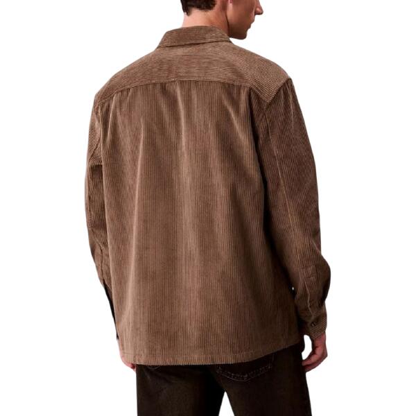 Ανδρικό Πουκάμισο Calvin Klein Ls Corduroy Pocket Relaxed Shirt Morel LV04RD106G-PDK