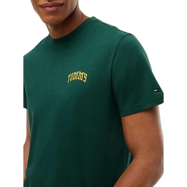 Ανδρικό T-shirt Tommy Jeans Tjm Slim Tommy Tee Ext Velvet Green DM0DM23558-MBM
