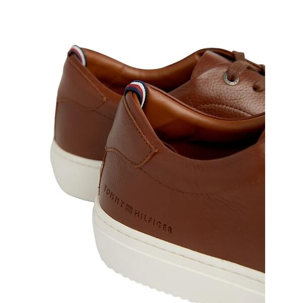 Ανδρικά Sneakers Tommy Hilfiger Premium Cupsole Grained Lth Winter Cognac FM0FM04893-GVI