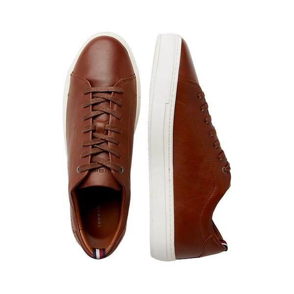 Ανδρικά Sneakers Tommy Hilfiger Premium Cupsole Grained Lth Winter Cognac FM0FM04893-GVI