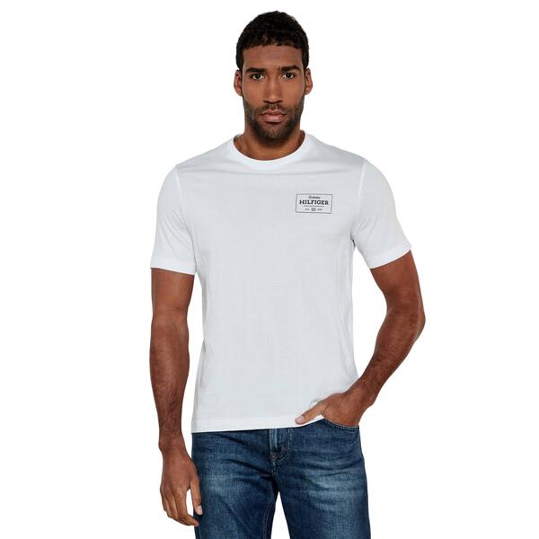 Αντρικό T-shirt Tommy Hilfiger Monotype Printed Label White MW0MW37454-YBR