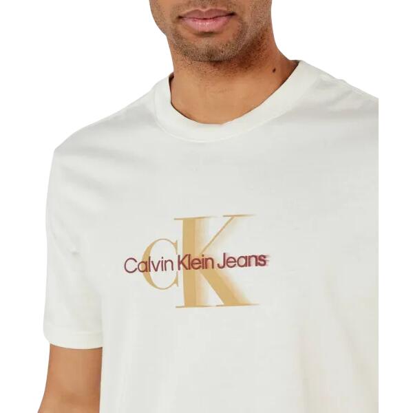 Aνδρικό T-shirt Calvin Klein Monologo Shift Tofu J30J327471-YAS