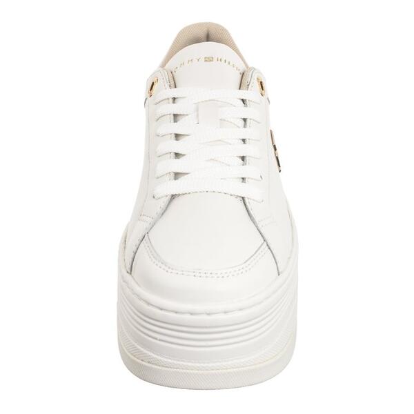 Γυναικεία Sneakers Tommy Hilfiger Th Platform Sneaker LThr Ecru FW0FW08209-YBL