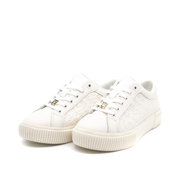 Γυναικεία Sneakers Tommy Hilfiger Th Moogram Leather Ecru FW0FW06858-YBL