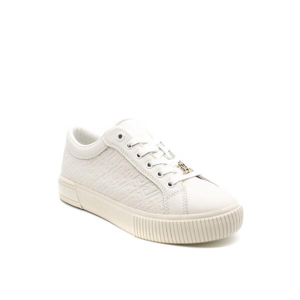 Γυναικεία Sneakers Tommy Hilfiger Th Moogram Leather Ecru FW0FW06858-YBL