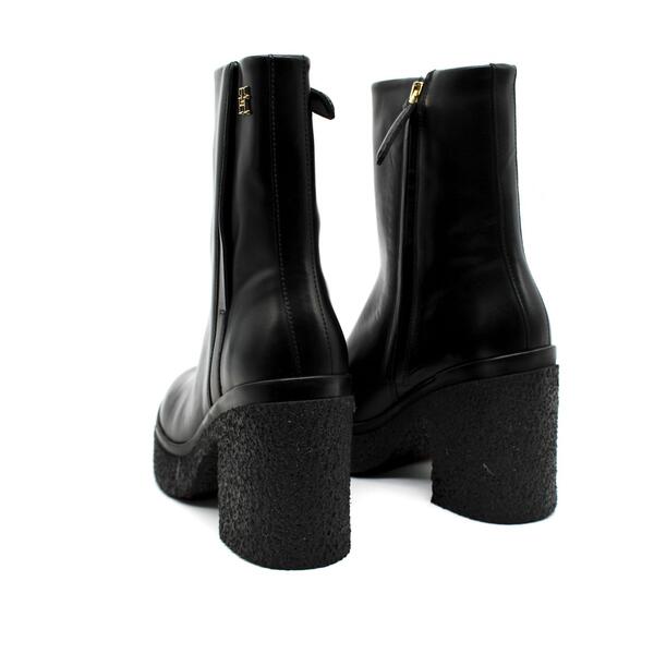 Γυναικεία Μποτάκια Tommy Hilfiger Plateau Crepe Look Boot Black FW0FW07535-BDS