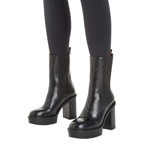 Γυναικεία Μποτάκια Tommy Hilfiger Elevated Plateau Chelsea Bootie Black FW0FW07542-BDS