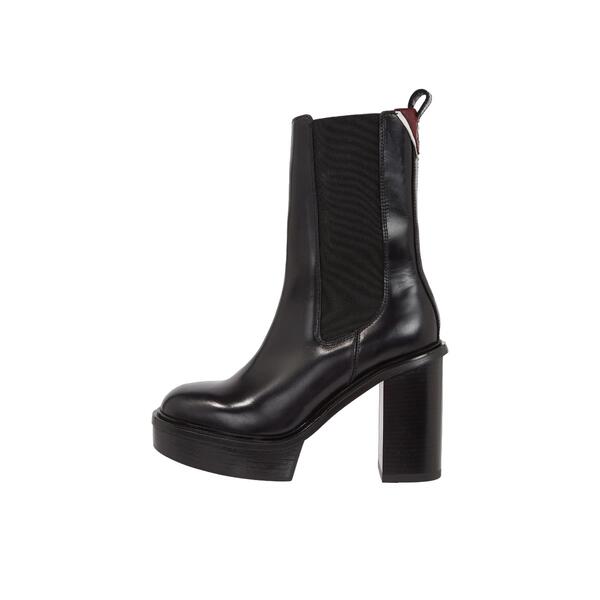 Γυναικεία Μποτάκια Tommy Hilfiger Elevated Plateau Chelsea Bootie Black FW0FW07542-BDS