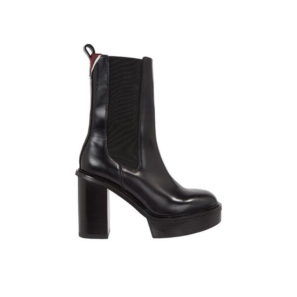 Γυναικεία Μποτάκια Tommy Hilfiger Elevated Plateau Chelsea Bootie Black FW0FW07542-BDS