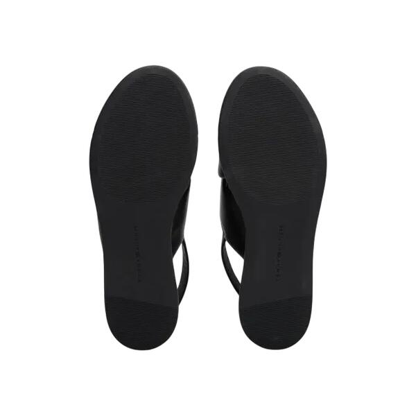 Γυναικεία Σανδάλια Tommy Hilfiger TH Logo Hw Padded Leather Sandal Black FW0FW08808-BDS