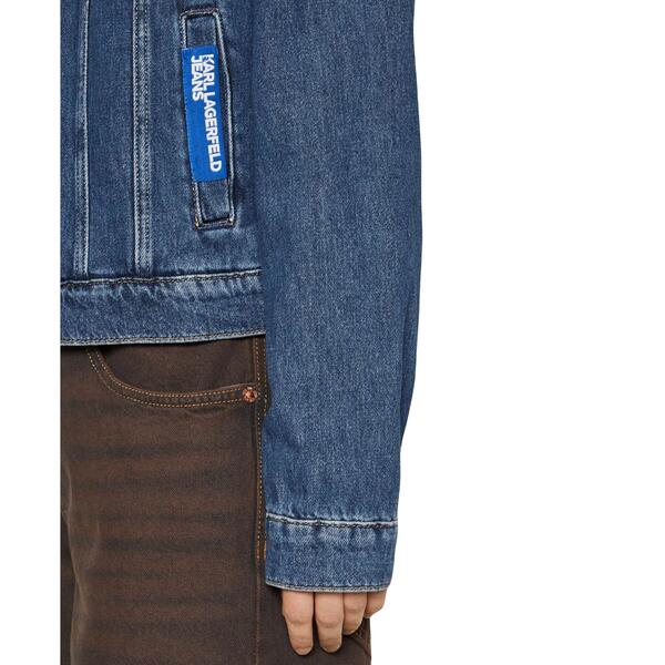 Γυναικείο Jean Μπουφάν Karl Lagerfeld Jeans Klj Regular Denim Jacket Washed Mid Blue 240J1404-J126