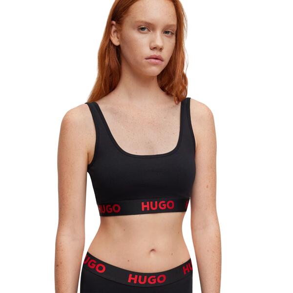 Γυναικείο Bralette Hugo Sporty Logo 10241852 01 Black 50469631-001