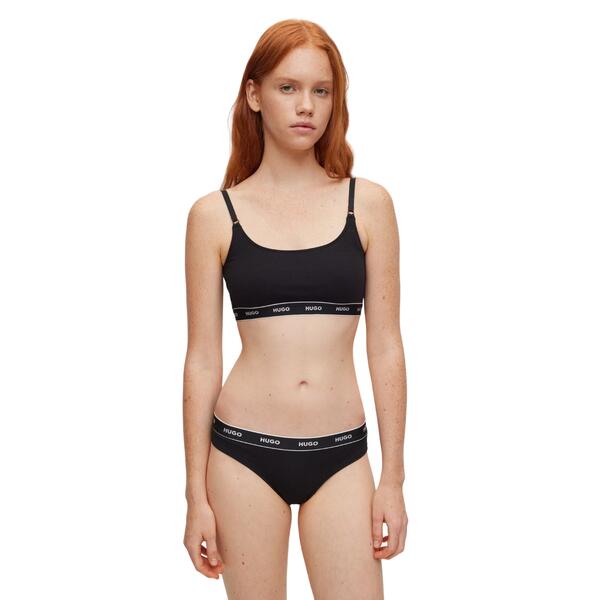 Γυναικείο Εσώρουχο Hugo Triplet Thong Stripe 10240727 01 Black 50469681-001