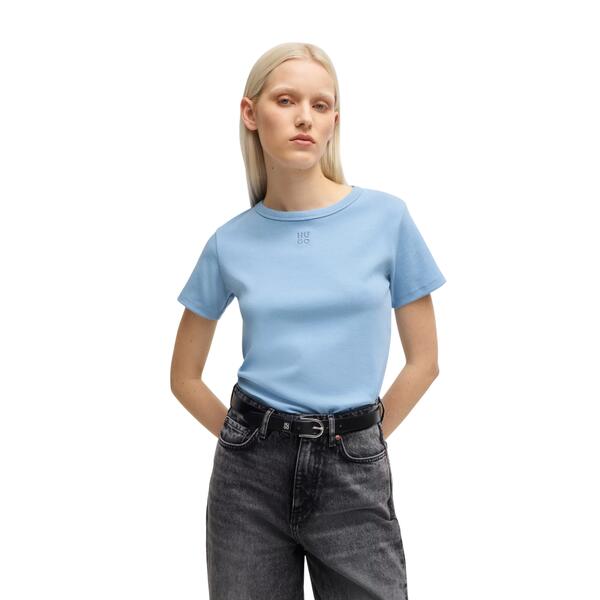 Γυναικείο T-shirt Hugo Damacia 3 Light Pastel Blue 50535491-452