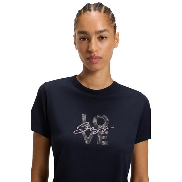 Γυναικείο T-Shirt Boss C_Elogo_print19 Black 50551428-001