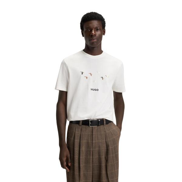 Ανδρικό T-Shirt Hugo Dugolini Natural 50549154-102