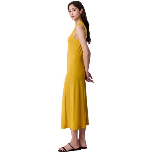 Γυναικείο Φόρεμα Calvin Klein Ls Second Skin Crew Neck Dress Lemon Amber LV044C236G-W0L