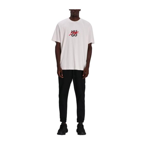 Αντρικό T-shirt Hugo Jersey Dlongny White 50521076-101