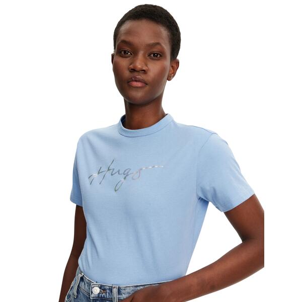 Γυναικείο T-shirt Hugo Damacia 3 Light Pastel Blue 50535491-452
