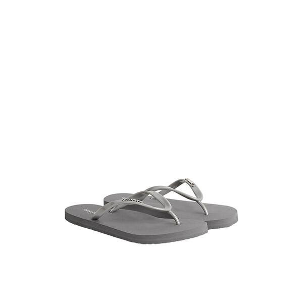 Γυναικείες Σαγιονάρες Calvin Klein Flipflop Mtl Silver HW0HW01530-0IP