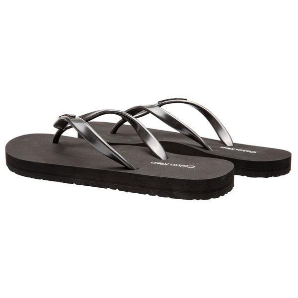 Γυναικείες Σαγιονάρες Calvin Klein Flipflop Mtl Ck Black HW0HW01530-BEH
