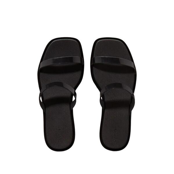 Γυναικείες Παντόφλες Calvin Klein Double Bar Slide Jelly Ck Black HW0HW02417-BEH