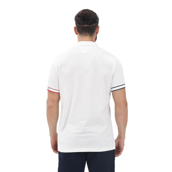 Ανδρικό Polo Tommy Jeans Slim Flag Cuff Polo Ext Ecru DM0DM21306-YBL