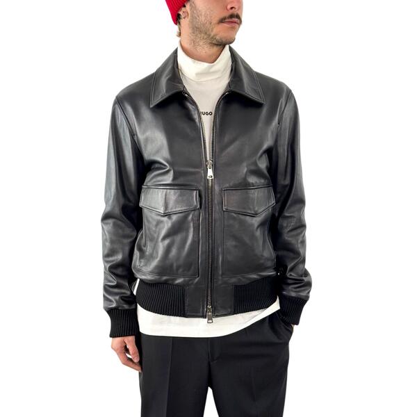 Ανδρικό Δερμάτινο Μπουφάν MAFFEI Nero 51283-NERO