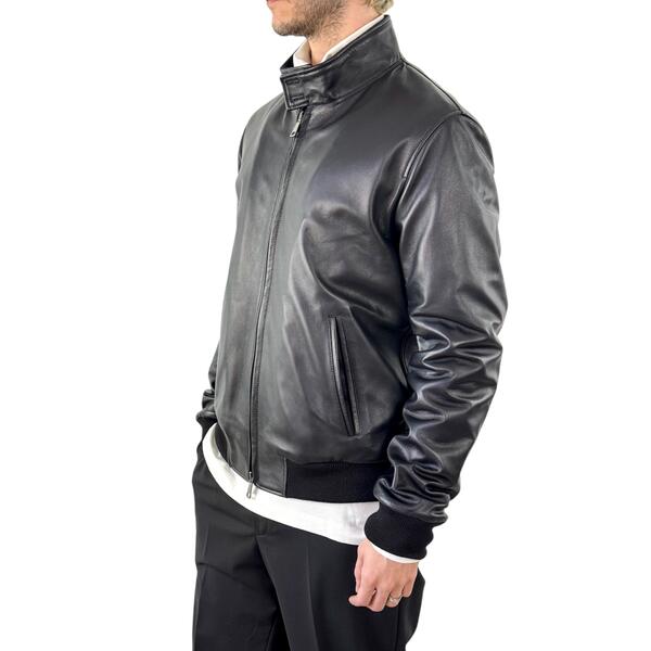 Ανδρικό Δερμάτινο Μπουφάν MAFFEI Nero 51220-NERO