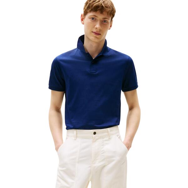 Ανδρικό Polo Tommy Hilfiger Aop Interlock Reg Polo Preppy Navy Brisk Blue MW0MW39559-0GZ