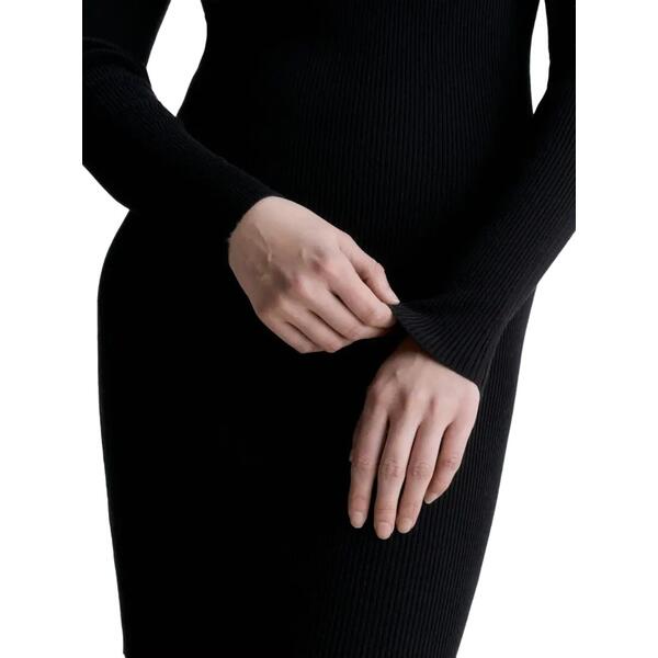 Γυναικείο Φόρεμα Calvin Klein Badge Roll Neck Sweater Dress Ck Black J20J221690-BEH