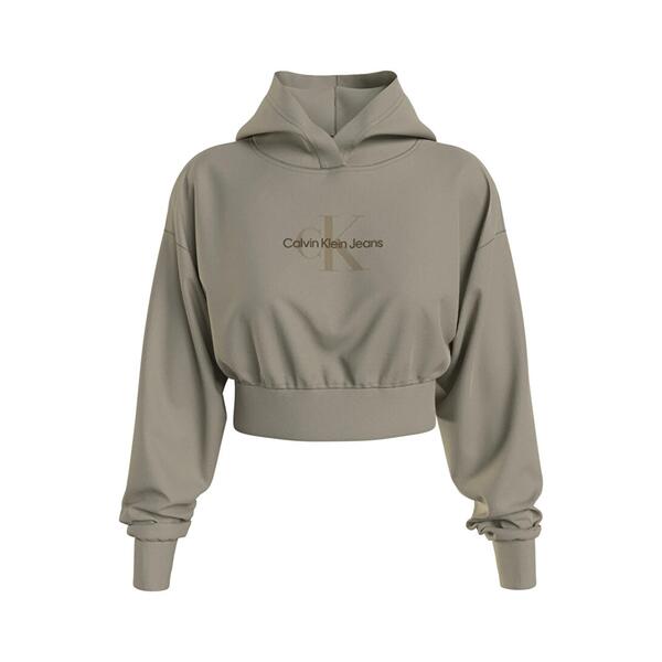 Γυναικείο Φούτερ Calvin Klein Mineral Dye Monologo Hoodie Plaza Taupe J20J221934-PED