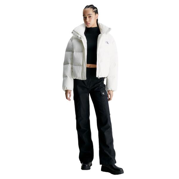 Γυναικείο Μπουφάν Calvin Klein Down Soft Touch Label Puffer Ivory J20J222235-YBI