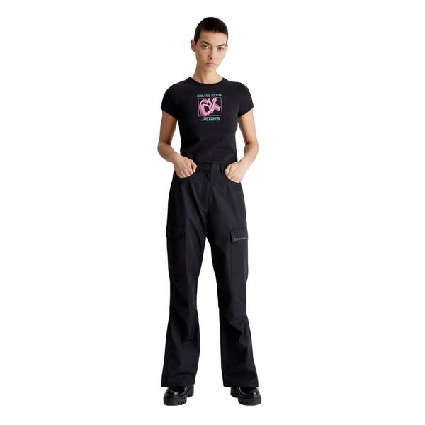 Γυναικείο Παντελόνι Calvin Klein Zipped Loose Cargo Pant Ck Black J20J222237-BEH