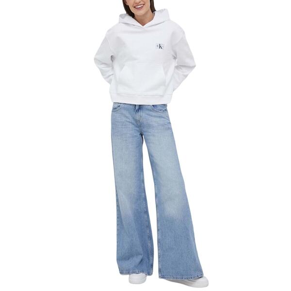 Γυναικείο Φούτερ Calvin Klein Woven Label Hoodie Bright White J20J222732-YAF