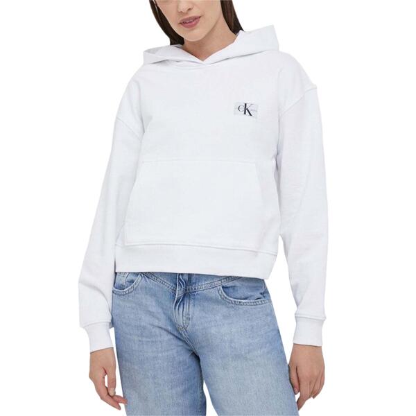 Γυναικείο Φούτερ Calvin Klein Woven Label Hoodie Bright White J20J222732-YAF
