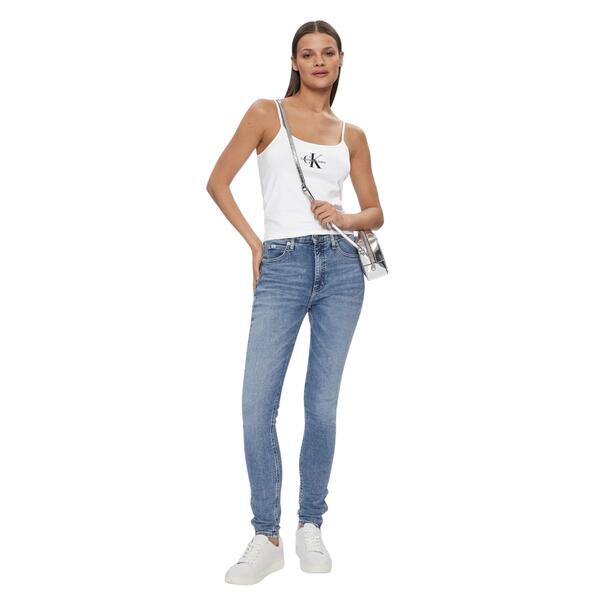 Γυναικείο T-shirt Calvin Klein Monologo Strappy Tank Top Bright White J20J223105-YAF